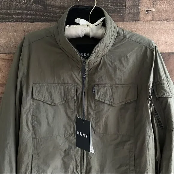 DKNY Water Resistant Women’s Olive Green Jacket New With Tags Size Small - Picture 3 of 16